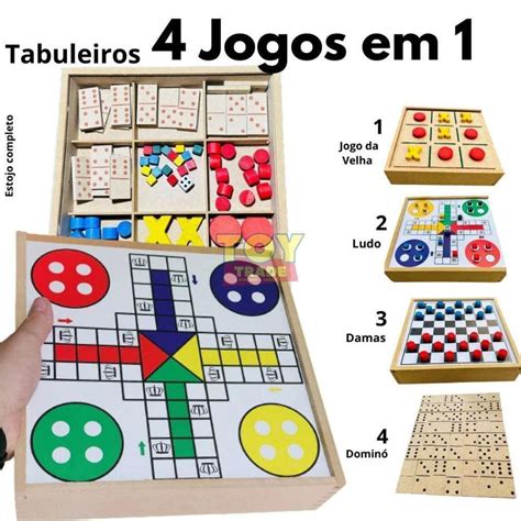 Jogo Tradicionais Em Madeira Ludo Xalingo Casas Bahia