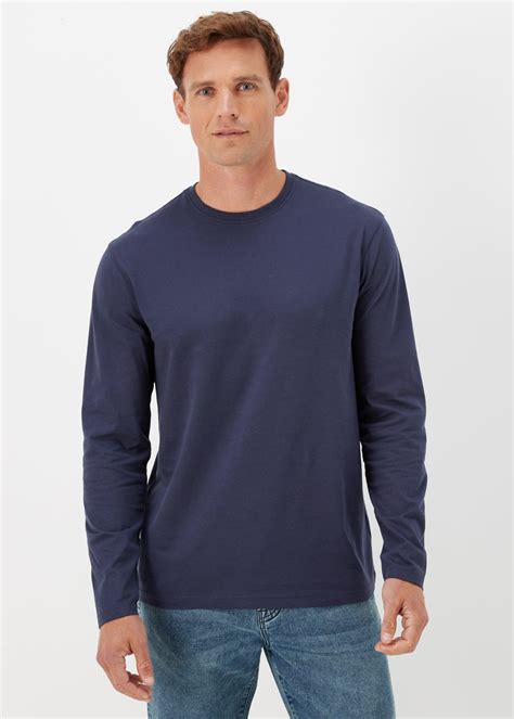 Navy Crew Neck Long Sleeve T Shirt Matalan