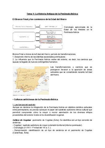 Tema 1 La Historia Antigua De La Peninsula Iberica Pdf