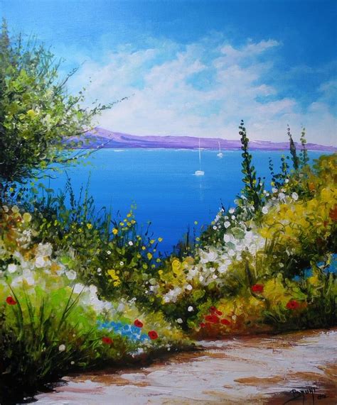 Peinture Paysage Marin Tableau Peinture Bord De Mer Oeuvre Originale