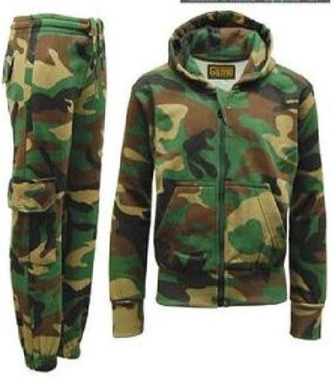 Camouflage Legerpak Maat 122128 Joggingpak Legerprint Broek En