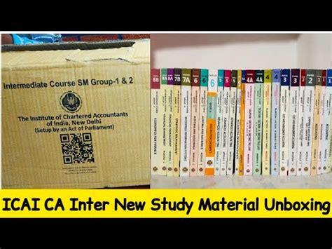 CA Inter Study Material Unboxing Ca Inter Books Unboxing Ca Books