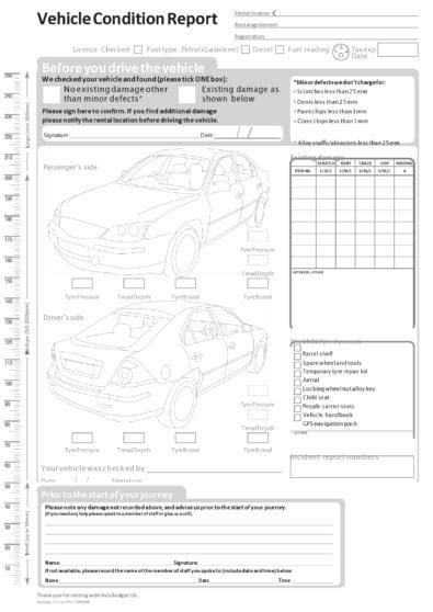 39 Best Vehicle Inspection Forms Lyft Uber Etc Templatelab