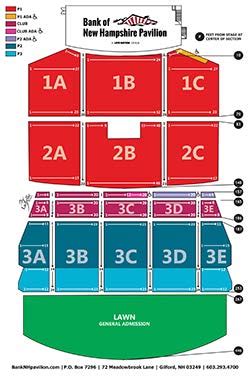 Bank of NH Pavilion :: Seating Chart