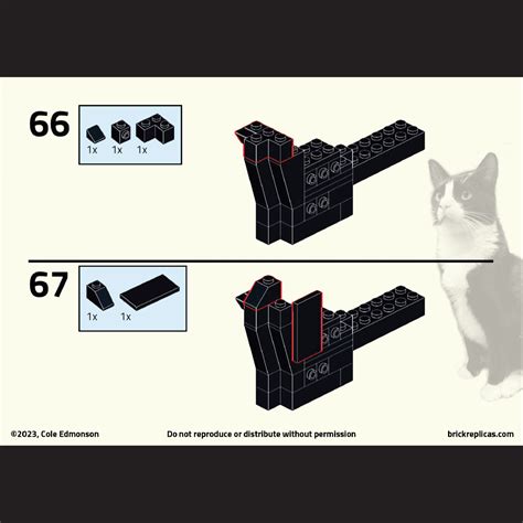 Instructions for Custom LEGO Cooper the Cat | MOC