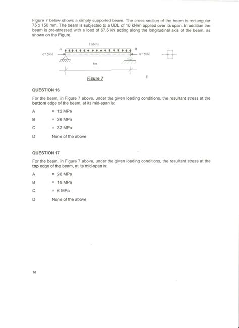 Solved Figure 7 below shows a simply supported beam. The | Chegg.com