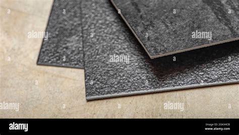 Plancher En PVC Vinyle La Texture Du Plancher En Vinyle Est Noire