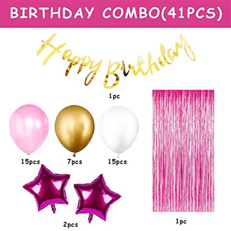 Party Propz Birthday Decoration Items For Girls Pcs Pink Birthday