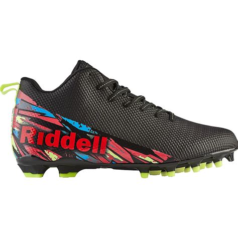 Riddell Mens Flash Mid Top Football Cleats Academy