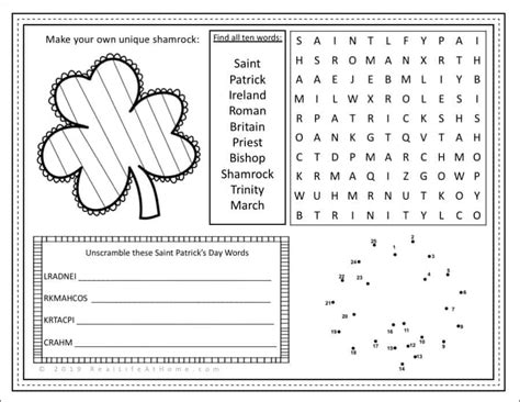 Saint Patrick S Day Printable Activities