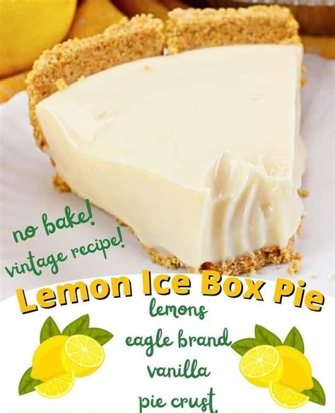 No Bake Lemon Icebox Pie Recipes More