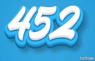 452 Text Effect and Logo Design Number