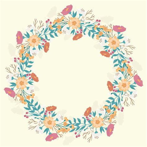 Vector Floral Wreath 274045 Vector Art At Vecteezy