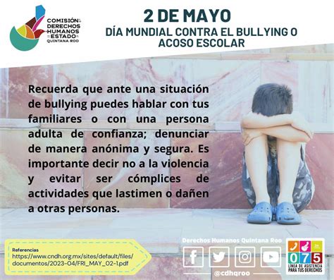 De Mayo D A Mundial Contra El Bullying O Acoso Escolar Cdheqroo