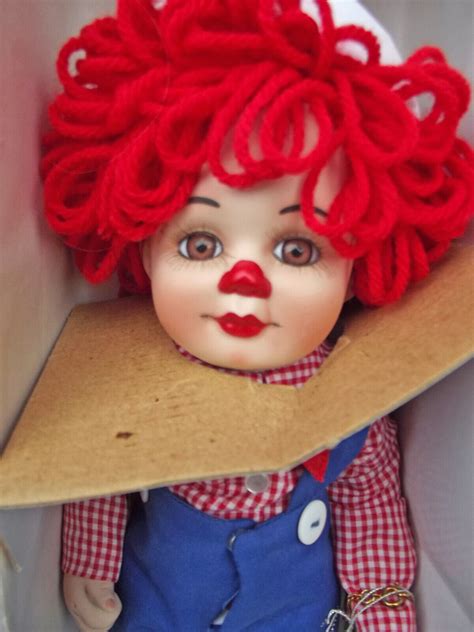 1995 Rags And Rosie Doll Set Marie Osmond Porcelain Raggedy Ann