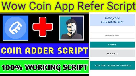 Wow Coin Refer Script Unlimited Coin Added Script Without Token And