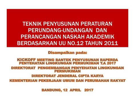 Contoh Naskah Akademik Berdasarkan Uu No 12 Tahun 2011 Berbagai Naskah