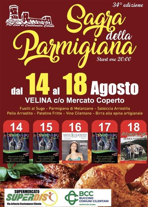 Il Raduno Dei Golosi A Castelnuovo Cilento Torna La Sagra Della Parmigiana