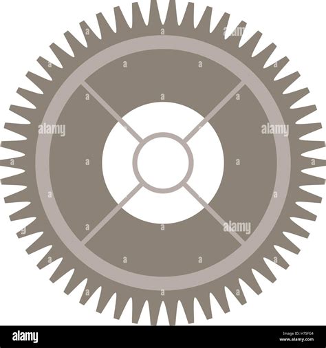 Silhouette Zahnrad Mit Ritzel Vektor Illustration Stock Vektorgrafik