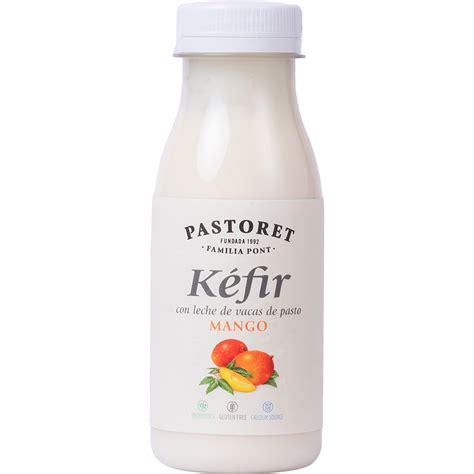 Kéfir con mango con leche de vacas de pasto sin gluten botella 250 g