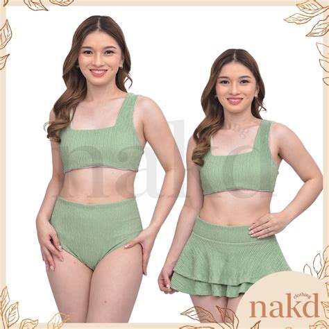 Nakd Fashion Winola In Summer Sexy Beach Boho Padded Bikini Skater