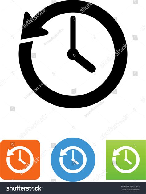 Clock Going Backwards Symbol For Download Vector Icons For Video