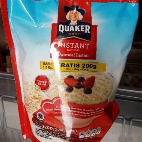 Jual Quaker Instant Oatmeal Merah Kg Gratis Gr Oat Meal Cereal