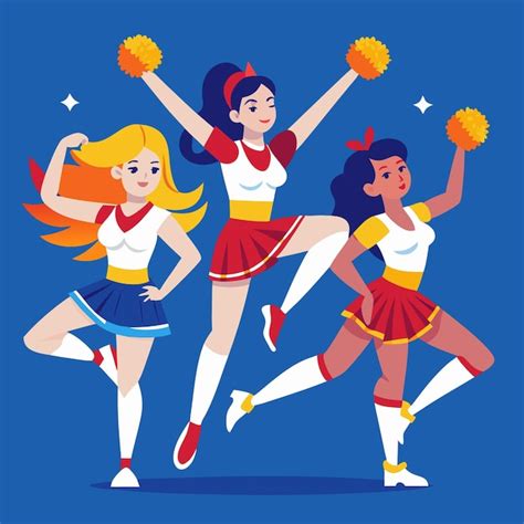 Cheerleader Dance Art Vector Illustration Design Premium Ai Generated