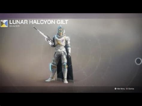 Destiny Hunter With Virtuous Ornaments And Lunar Halcyon Gilt Shader