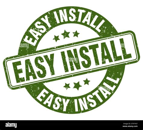 Easy Install Stamp Easy Install Sign Round Grunge Label Stock Vector