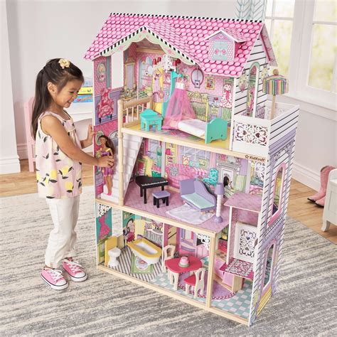 Kidkraft Annabelle Wooden Dollhouse With Elevator 17 Accessories