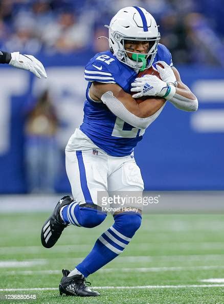 Nyheim Hines Of The Indianapolis Colts Runs The Ball During The Game