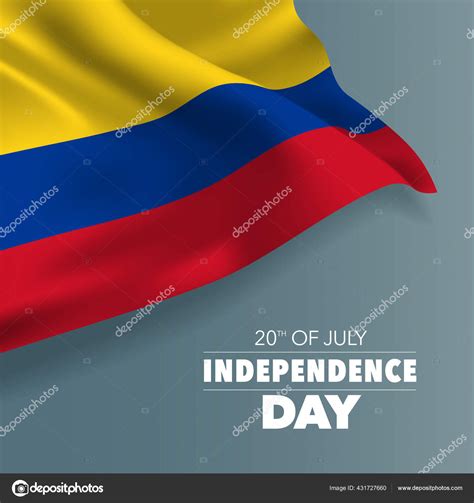 Colombia Happy Independence Day Greeting Card Banner Vector ...