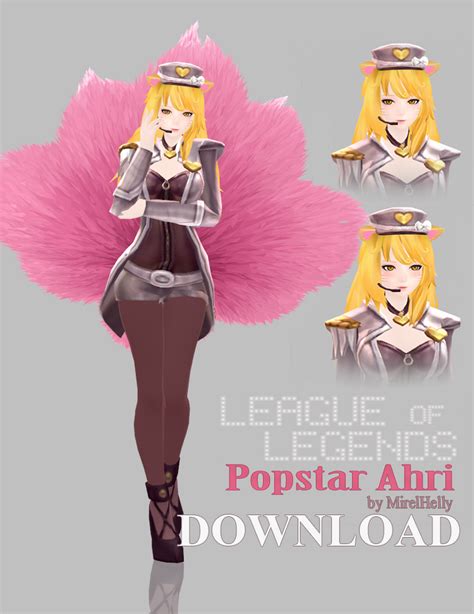 Mmd League Of Legends Popstar Ahri Dl By Mirelhelly On Deviantart