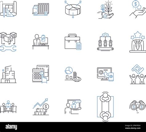 Factory Workflow Outline Icons Collection Factories Workflow