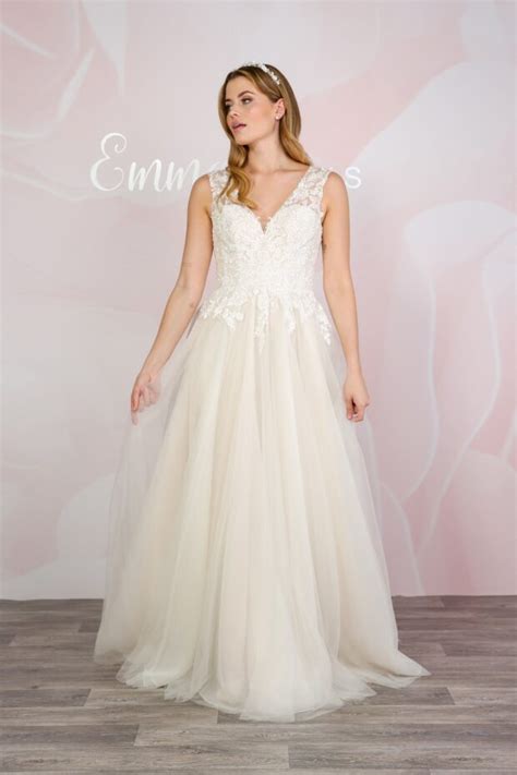 Soft Tulle And Sparkle Lace Gown Emma Bridals