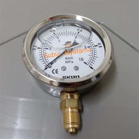 Jual Pressure Gauge Stainless SKON 2 1 2 Inchi 1 Mpa 10 Bar Jakarta