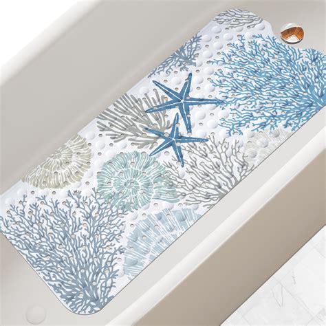 Amazon Bathtub Mat Non Slip Long Tub Mat With Drain Holes And