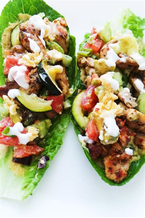 Chicken Lettuce Wraps Recipe Mediterranean Style Meal Prep Her