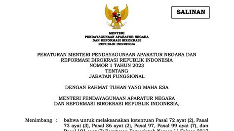 Permenpan Rb No Tentang Jabatan Fungsional