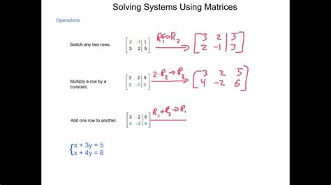 Solving Systems Using Matrices Worksheet