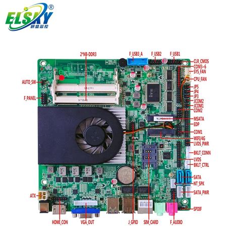 Elsky Mini Itx Motherboard Kabylake U Th Gen I U Dual Core Ghz