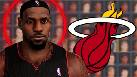 Nba 2k23 Miami Heat Lebron James Face Creation Next Gen Youtube