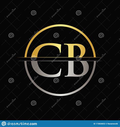 Initial Gold And Silver Color CB Letter Logo Typography Vector Template