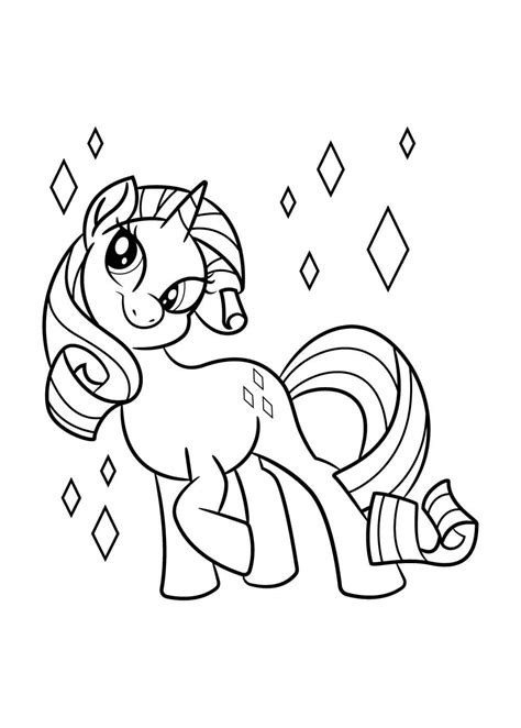 Pony Sonriendo Para Colorear Imprimir E Dibujar ColoringOnly