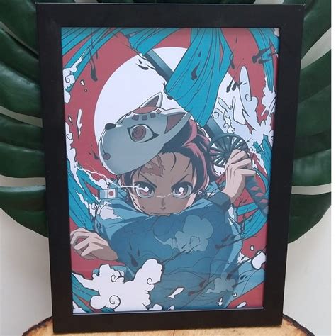 Quadros Decorativos Com Moldura E Vidro Anime Demon Slayer Kimetsu No