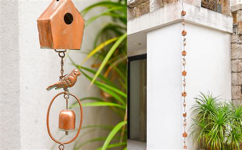 Amazon Mocome Gold Bird Houses Rain Chain For Heavy Rain