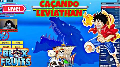 🔴 Live Blox Fruits CaÇando Leviathan No Mar 100 Dias Jogando Com