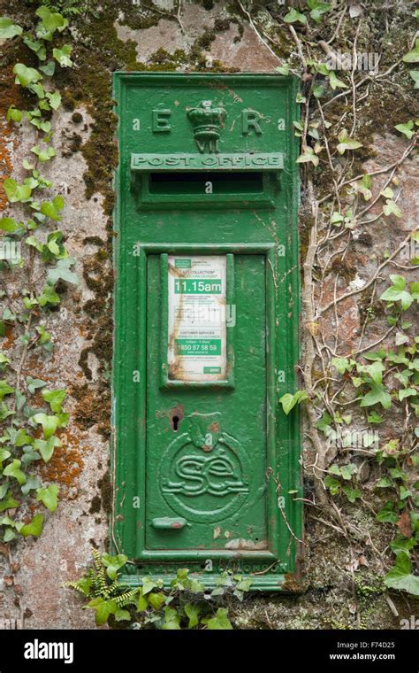 Irish Postbox On Rural Wall Stock Photo Alamy