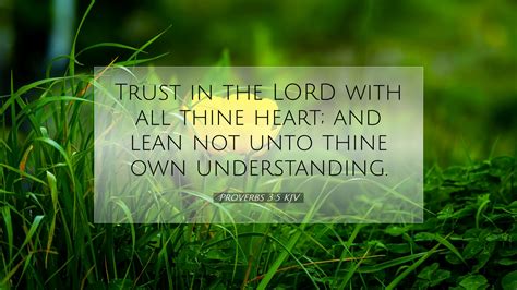 Proverbs 35 Kjv Desktop Wallpaper Trust In The Lord With All Thine